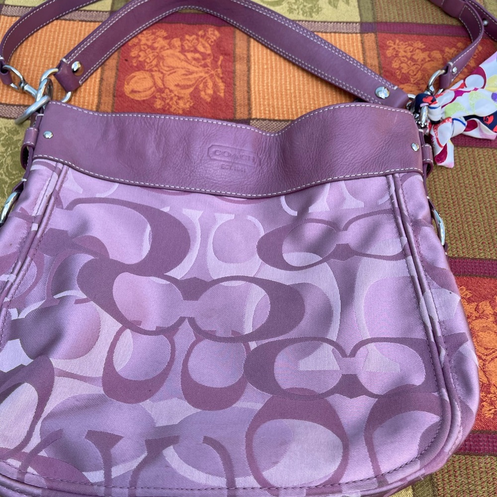 Coach Mauve Signature Shoulder Bag